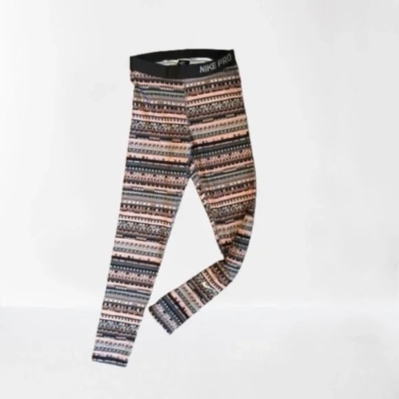 Nike Pro Women Leggings Peach, Black, Gray, White Size M - Picture 1 of 7